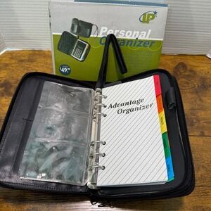 VTG 90s IP Personal Organizer Planner  Business Card Holder Address Book Wallet